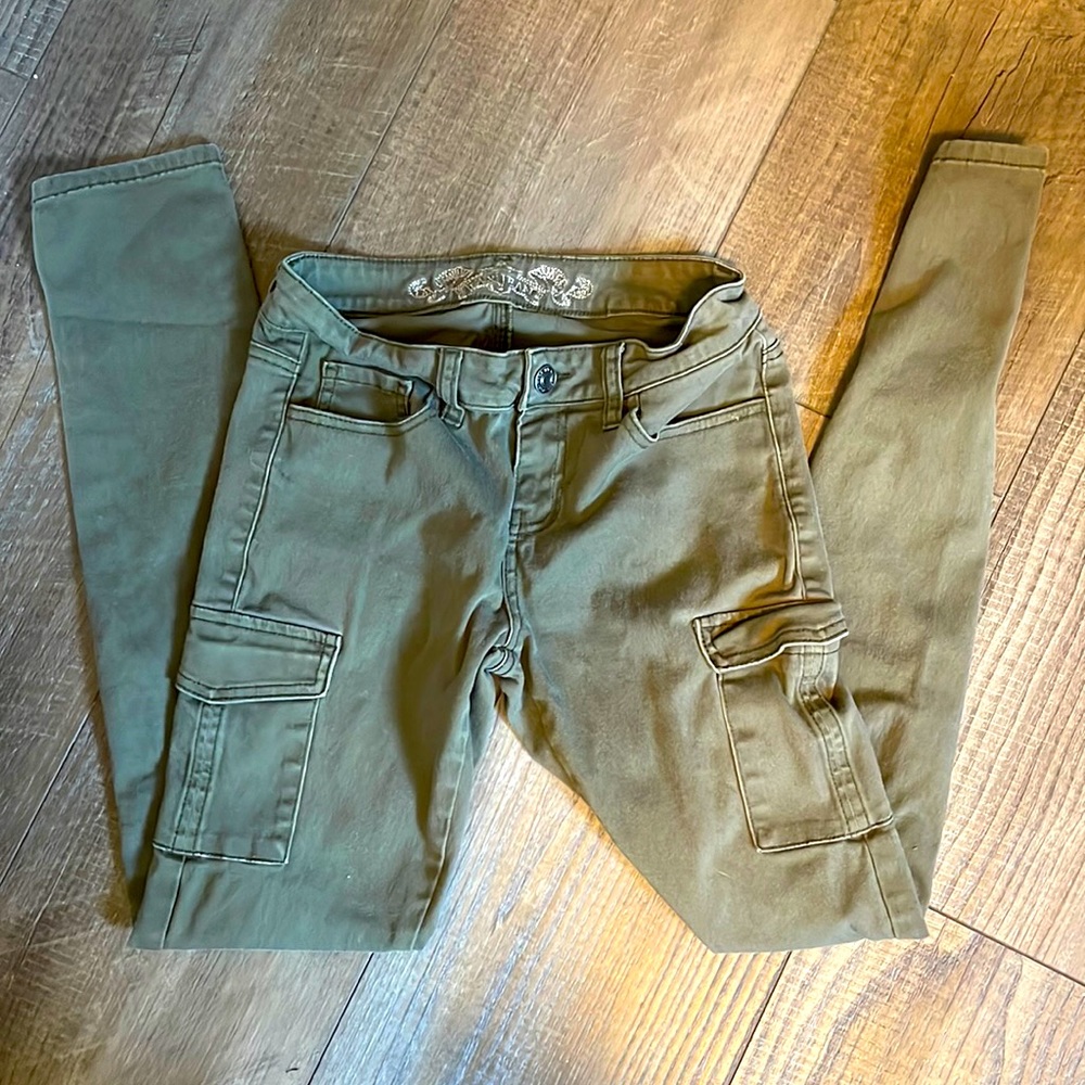 Green Denim Cargo Jean